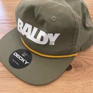 NWT Mt Baldy Olive Green Cap with Yellow Trim